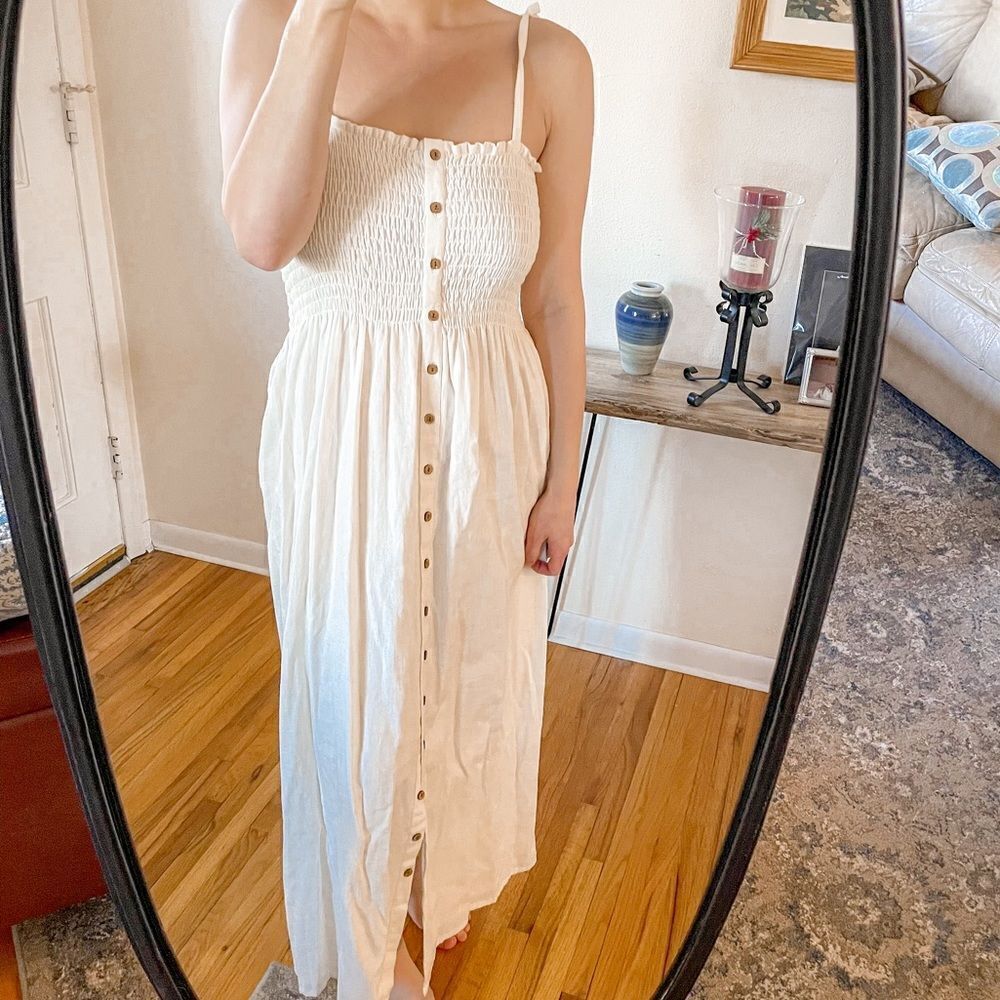 Emerson Fry Santiago Sundress Midi in Buttercream - Picture 2 of 8